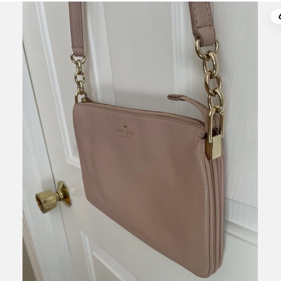 Kate Spade Leila Triple Gusset Crossbody Purse Rose Smoke - Picture 4 of 12